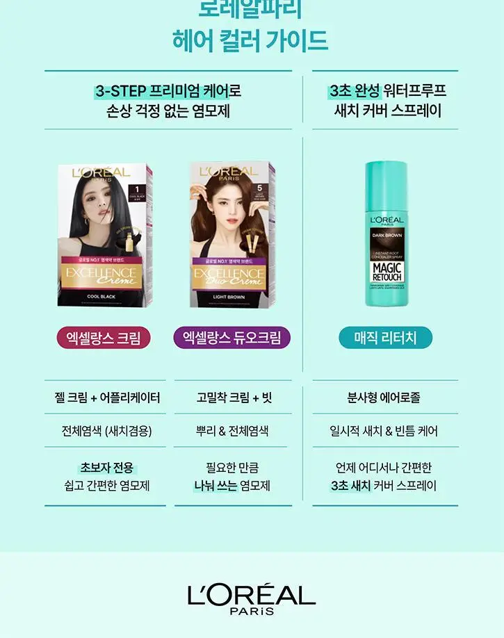 [3초 새치커버] 로레알파리 매직리터치 새치 스프레이 75ml 3종 택 1 상세페이지 12